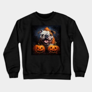 Halloween Bulldog Crewneck Sweatshirt